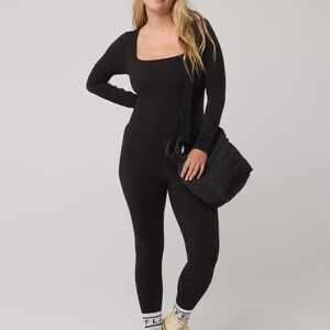 OFFLINE By Aerie Real Me Xtra Long Sleeve Legging Jumpsuit in Black